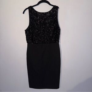 Forever21 women’s size medium sleeveless dress black sequins top pencil skirt